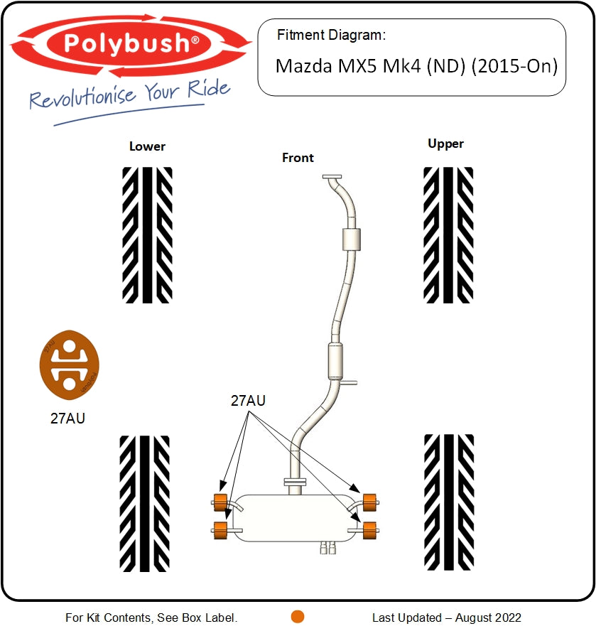 Polybush Rear Upper Lateral Arm Bush Kit for Mazda MX-5 ND