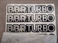 BBR Turbo Stickers - Pack of 3